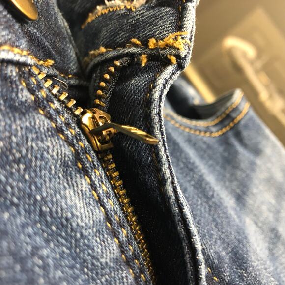 VTG Lee Size 10S 10 Short Mid Rise Regular Fit Bootcut Denim Blue Jeans Pockets - Picture 4 of 8